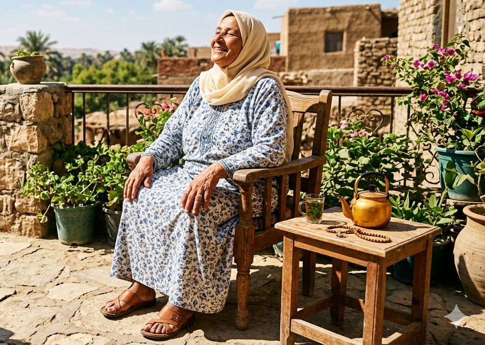 الجلوس في الشمس